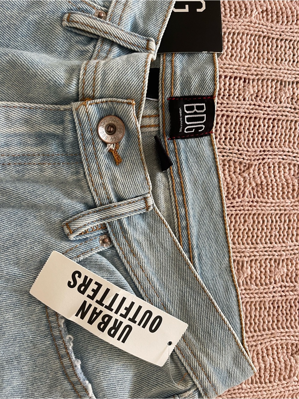 Light Wash Patchwork Jeans with Contrast Patches - Picture 5 of 5